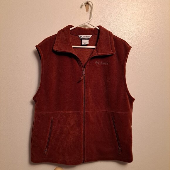 Columbia Other - Columbia fleece vest in a burnt orange or rust color.